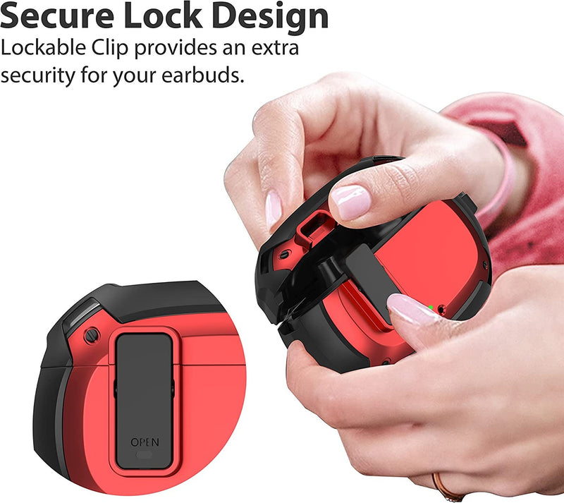 Spenix Rugged Case for New Beats Studio Buds (2021) - Matte Red